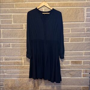 Theory Black Long Sleeve Dress